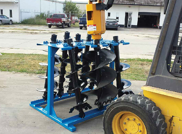 Drop-N-Go design - place augers directly on rack