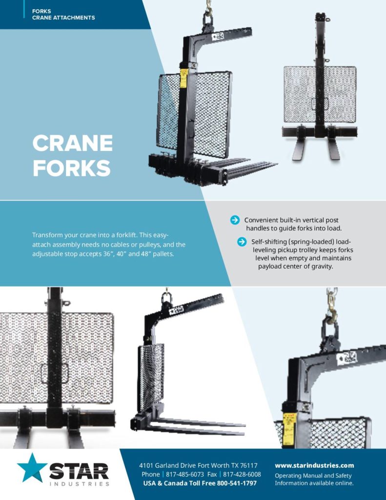 Crane Forks - Product Sheet
