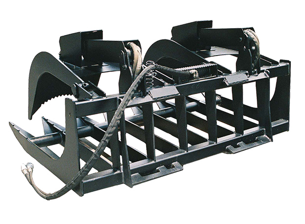 Built-in covers protect root grapple fittings and hyd cylinder