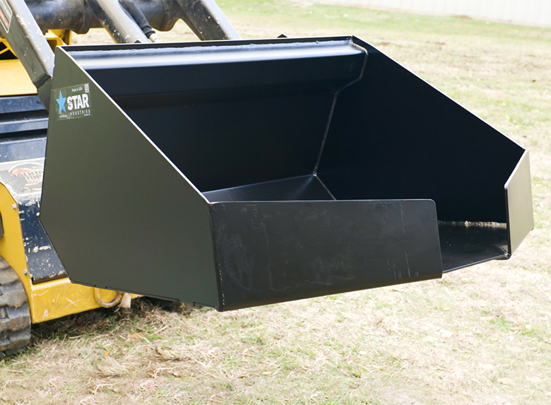 Mini Concrete Placement Bucket on skid steer 